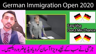 Germany opend immigration 2020 !good news