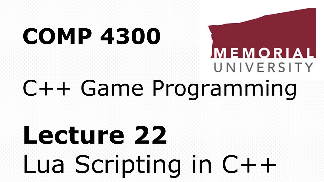COMP4300 - Game Programming - Lecture 22 - Intro to C++ Game Engine ...