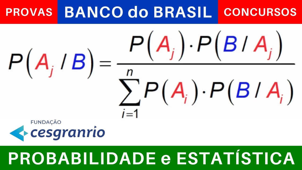 PROBABILIDADE e ESTATÍSTICA 📊 Teorema de Bayes CONCURSO BANCO do BRASIL 2025