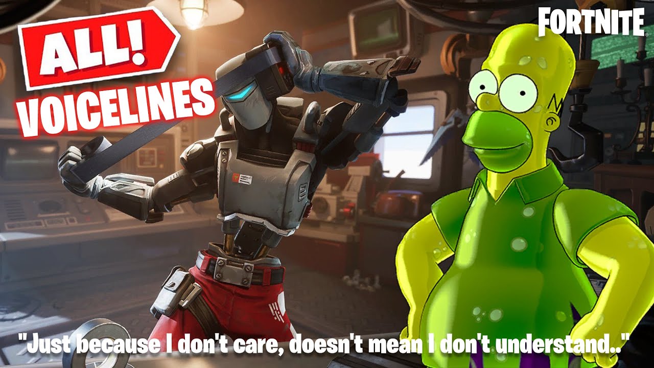 *ВСЕ* реплики в сюжетной линии «Симпсонов» из Fortnite (ЭМИ ВЕРНУЛАСЬ!!!)