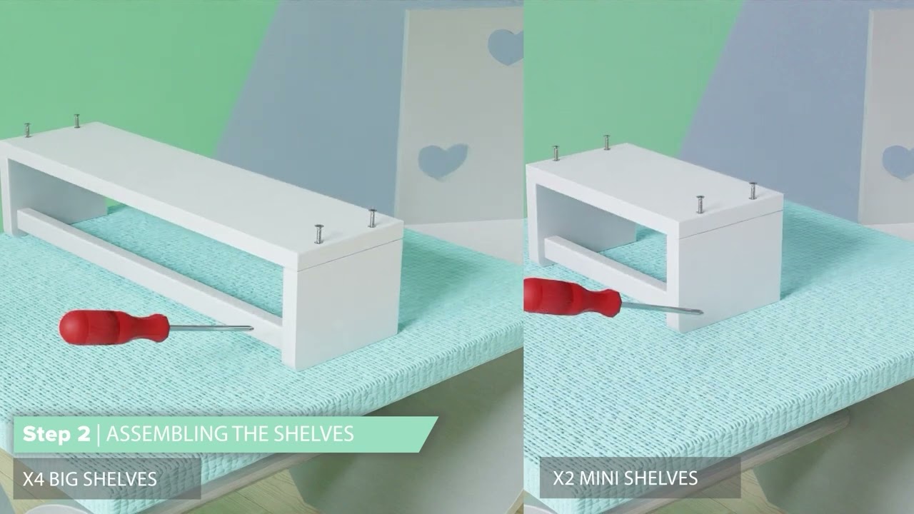 Step-by-Step: Setting Up Homey Panda's 4+2 Nursery Book Shelves