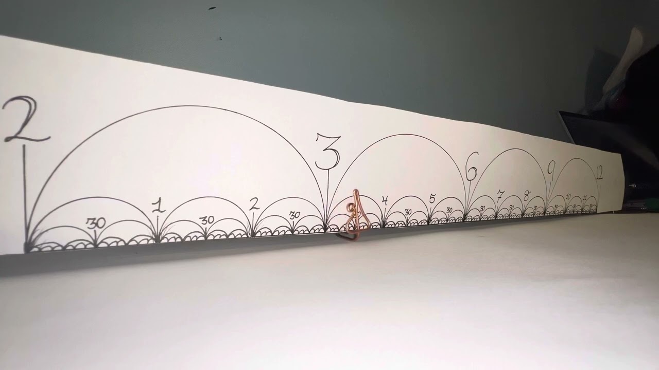 Linear clock, sped up by about a factor of 600.