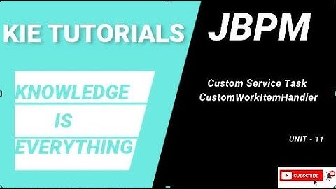 jBPM CustomWorkItemHandler | JBPM 7 Custom Service Task | Unit 11 | KIE TUTORIALS