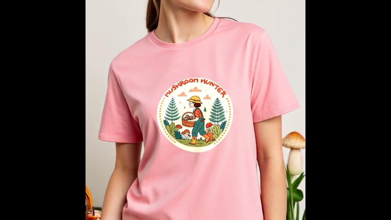 Cute Mushroom Hunter T-Shirt 🌸 | Nature & Cottagecore Fashion  