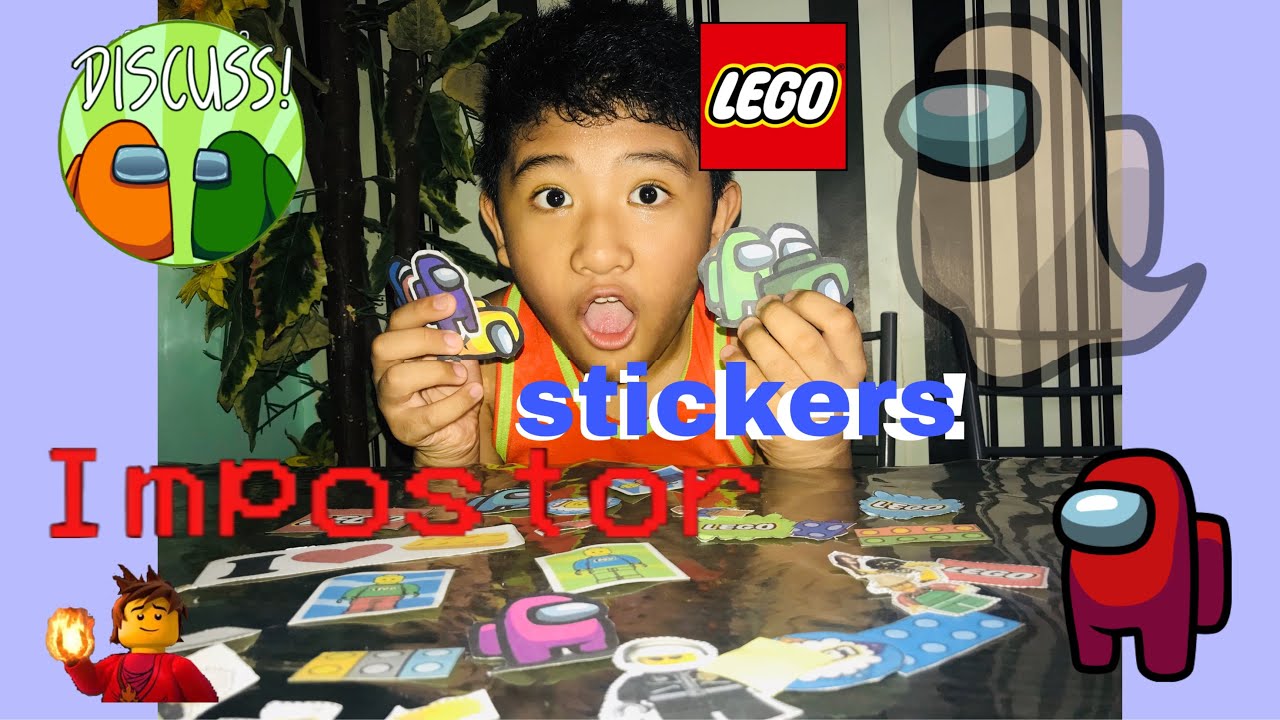 printing among us and lego stickers tutorial youtube
