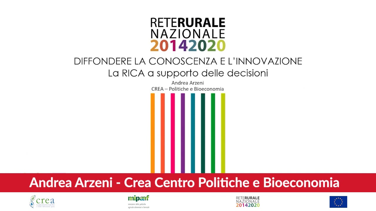 Diffondere la conoscenza e l'innovazione   La RICA a supporto delle decisioni