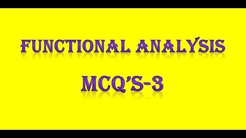 PG TRB/ POLYTECHNIC Functional Analysis MCQ