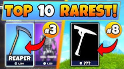 Fortnite Skins Top 10 Rarest Pickaxe Skins 1 Is Crazy Battle - fortnite skins top 10 rarest pickaxe skins 1 is crazy battle royale item shop compilation duration 10 57