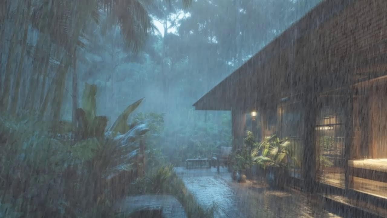 Heavy Rain & Thunder Sleep Sounds - Sleep in 5 Minutes Tonight | Beat Insomnia Naturally | Meditatio