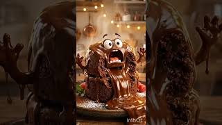 Funny Chocolate lava cake Talking 😂 | Cute Food Talking Shorts #shorts