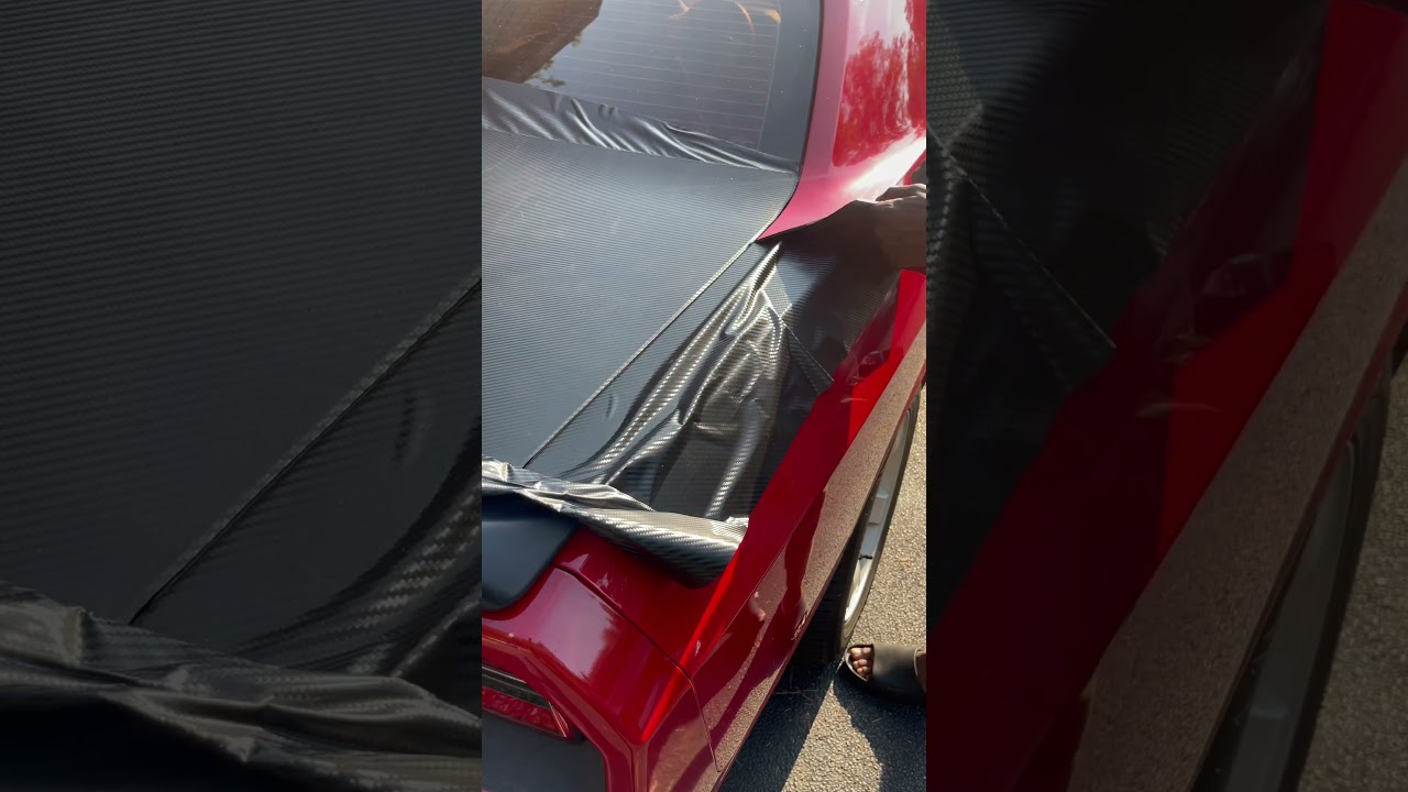 Carbon Fiber Trunk Wrap Done For Dodge Challenger💎🚀.. 