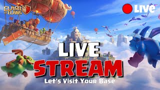 🔴 Coc Live: Raid Weekend Attack | Live Base visiting | Road To 1.5k (clash of clans)