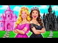 Enfarvet Hus Udfordring | Pink vs Sort Prinsesse