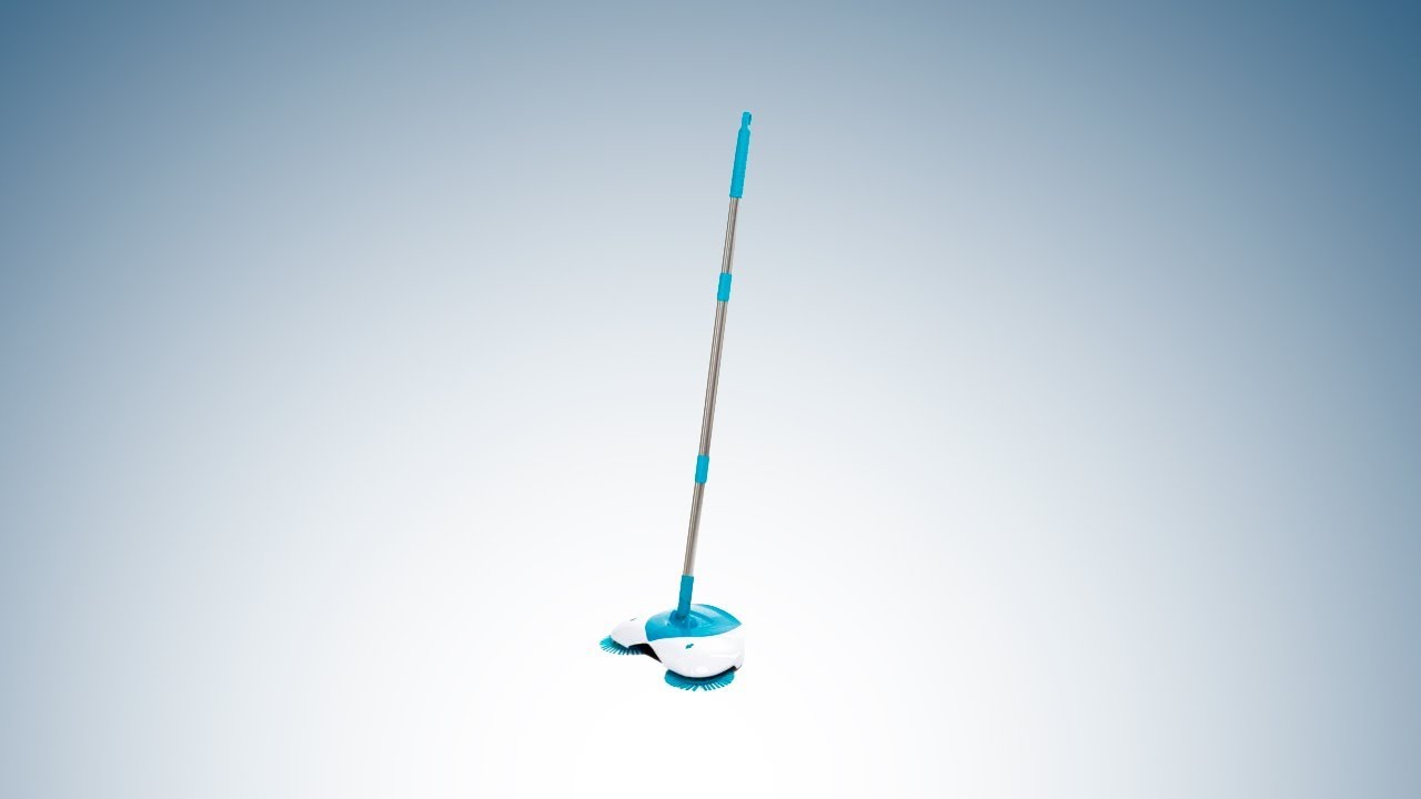 Механический веник, Spin broom, цвет - голубой, щетка для пола, топ выбор, с доставкой по Киеву