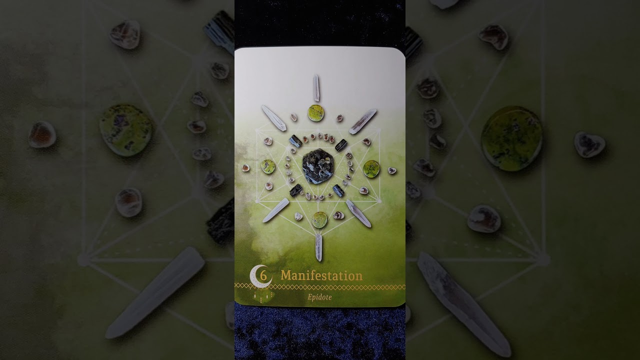 Manifestation ⛰️ Epidote Crystal Grid Oracle card meaning