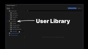 New "User Library" in Premiere Composer: Add your own content