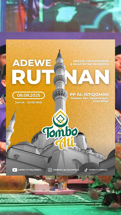 Rutinan Majelis Sholawat Tombo Ati || Jum'at, 8 Agustus 2025