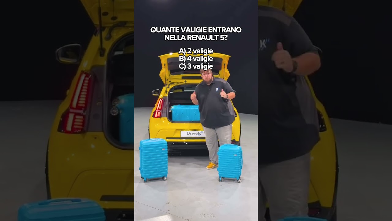 Quante valigie ci stanno sulla Renault 5?🤔