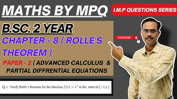 Advanced Calculus and Partial Differential Equations|B.Sc.2year| Paper-2|MATHS BY MPQ| M.P.QURESHI