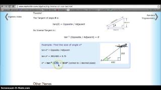 How to use inverse tangent (Gradpoint Calculator)