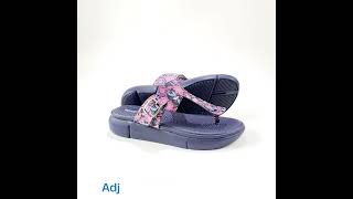 Amelia - Navy Floral Sandal