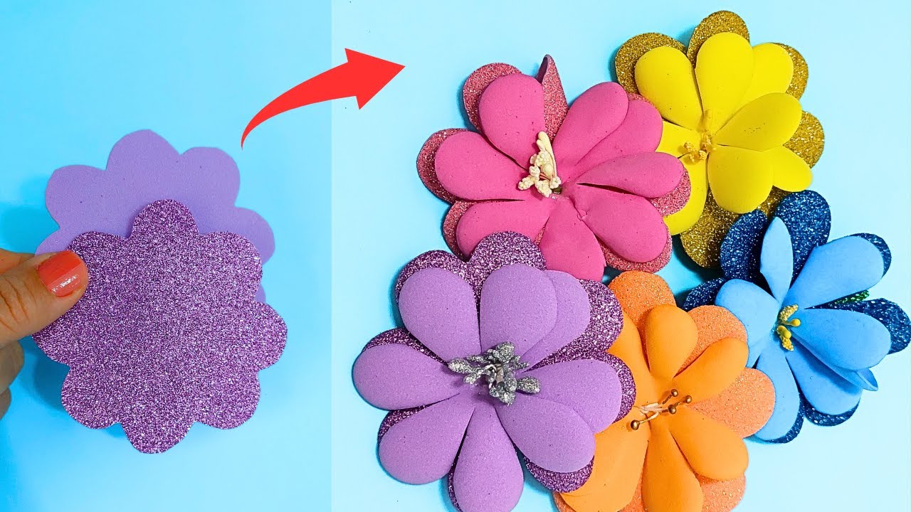 Foam Flowers with this Tutorial 🌺Easy Flower CraftsMake Amazing YouTube