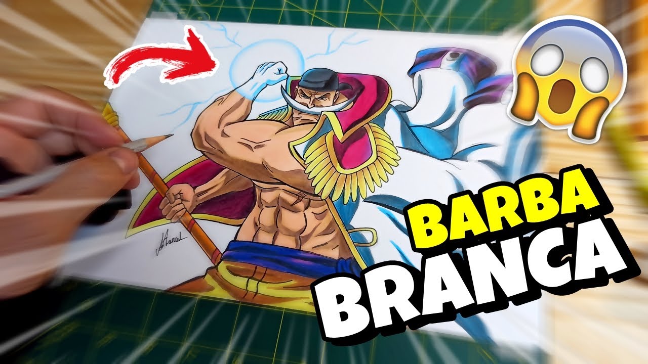 Como desenhar o Barba Branca de One Piece passo a passo #1
