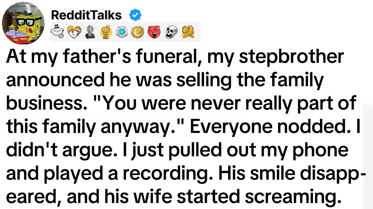 At my father's funeral, my stepbrother announced he was selling the family business...