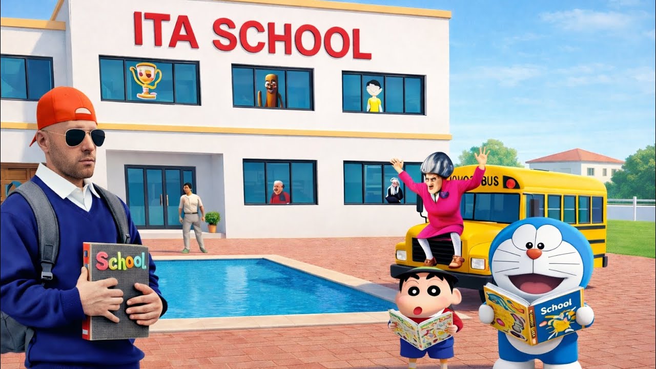 🤯 Franklin's Open New School For City's cartoon 😱Kids 💥🤩 In || Indian Theft Auto Simulator ||🤑