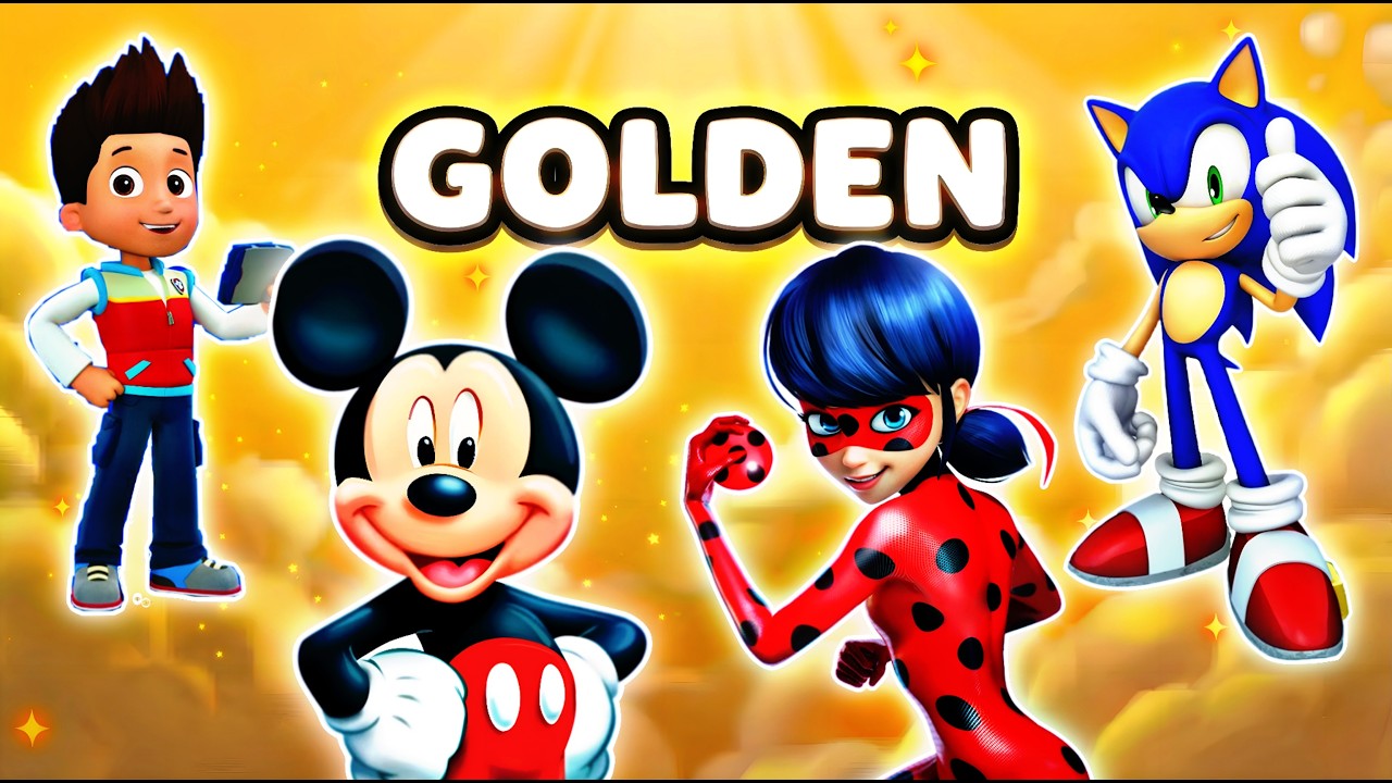 LADYBUG 🆚 MICKEY MOUSE 🆚 PAW PATROL 🆚 SONIC x GOLDEN 🎶 Who Is Best! COLOR BATTLE #168