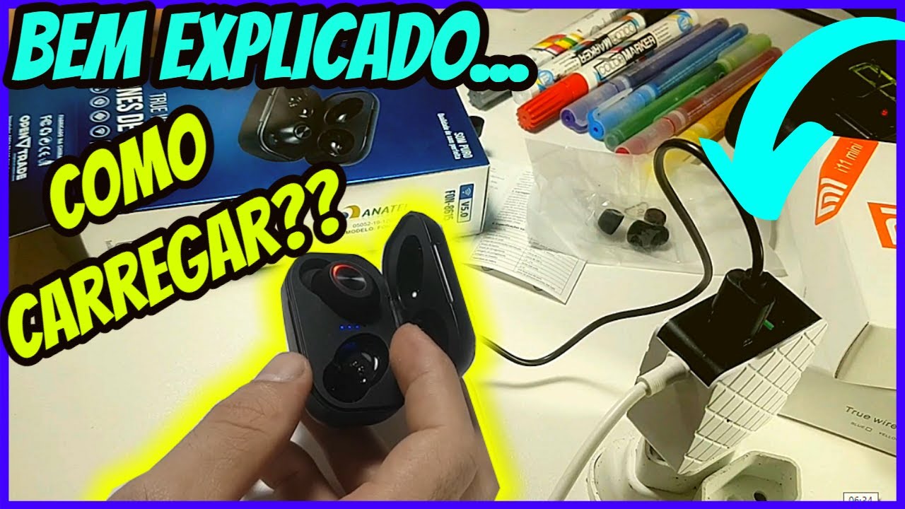 COMO CARREGAR FONE DE OUVIDO airdot xiaomi Airpods s 2 PRO Apple Iphone  Fone INOVA 8615 2021 - YouTube