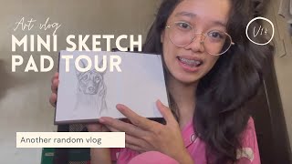 Mini sketchpad tour 🎨 quick flip-through of my art &amp; designs | Vlog 12
