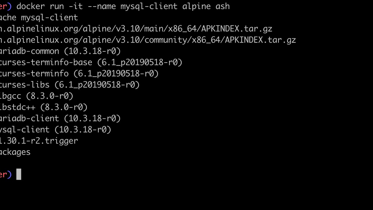 Alpine Install Mysql Client Alpine Install Mysql Client