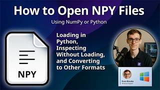 How to Open NPY Files (NumPy Array)