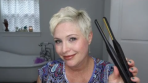 I curled my pixie cut with a pencil flat iron!