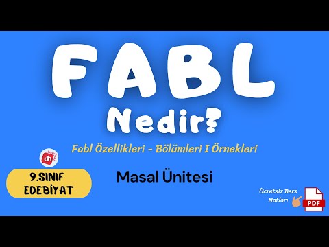 FABL Nedir? Fabl Özellikleri ve Örnekleri📌/ 9.Sınıf Edebiyat Masal Ünitesi / Deniz Hoca + PDF 📘📕