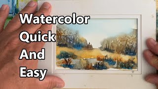 How To Paint A Watercolor Landscape, Watercolor Painting For Beginners, Watercolor Quick And Easy