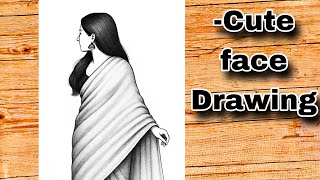Beautiful Girl Back Pose Pencil Sketch Easy Saree Sketch Tutorial Easy Drawing Step By Step