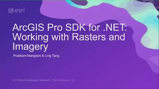 ArcGIS Pro SDK for .NET: Working with Rasters and Imagery