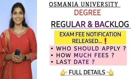 EXAM FEE NOTIFICATION RELEASED || REGULAR & BACKLOG || APRIL 2025 || @shivanipallela