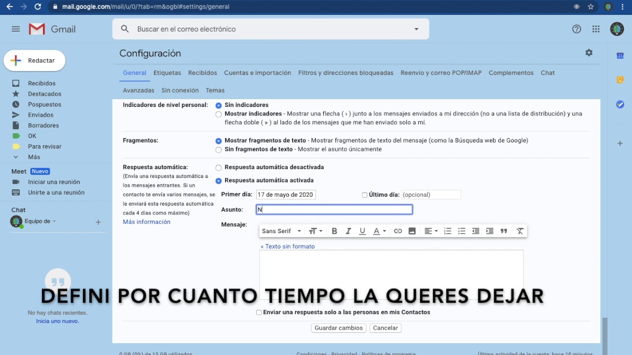 ¡Yo también quiero programar un mail de respuesta automática! 