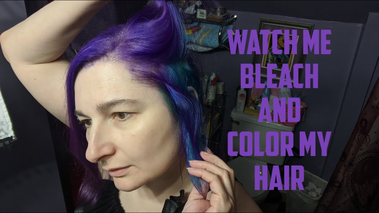 Are you bored enough to watch me bleach then color my hair purple and