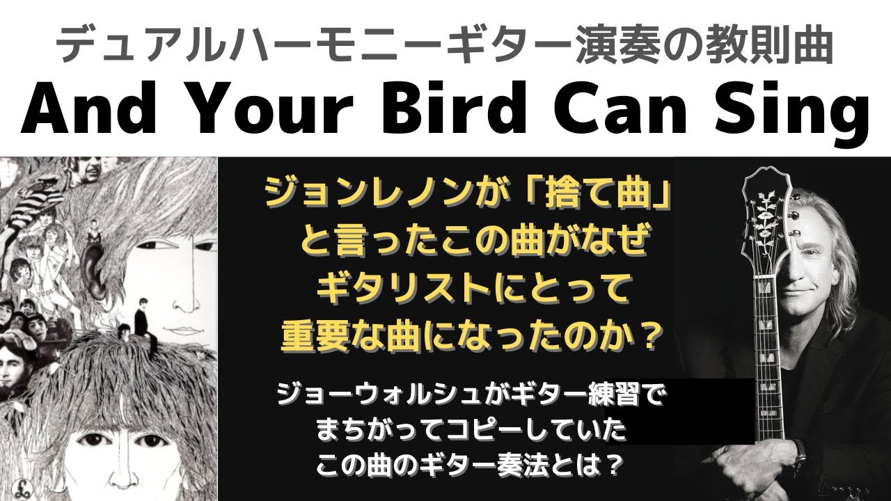 ビートルズ And Your Bird Can Sing「ジョーウォルシュがギター練習に使用した曲が今も輝き続ける理由は？」ツインリードギターの基本となった曲