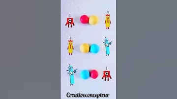 Numberblocks , guess the mixed color of numbers #shorts #numberblocks#satisfying #colormixing