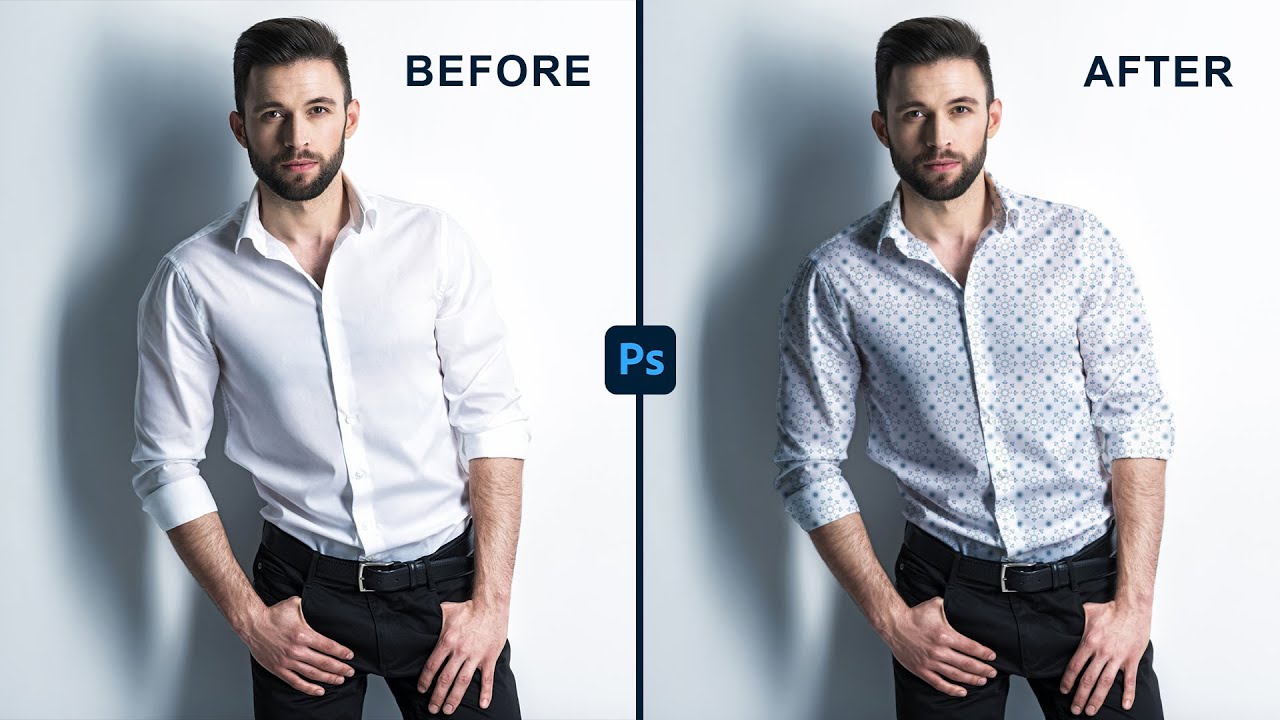 How To Add Any Pattern To Clothing In Photoshop | Shirt mockup ...