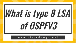 【ThinkMo】What is type 8 LSA of OSPF #Cisco #CCNA #CCNP #CCIE #network