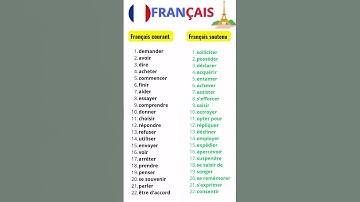 Français courant VS Français soutenu : 22 Palavras que tu dois absolument connaître #français