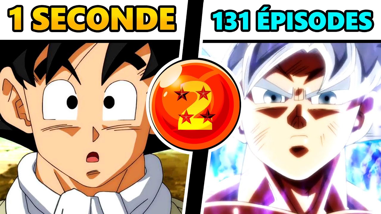 1 SECONDE POUR 131 ÉPISODES DE DRAGON BALL SUPER - YouTube