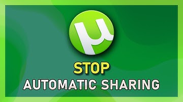 uTorrent - Stop Automatic Starting in Windows