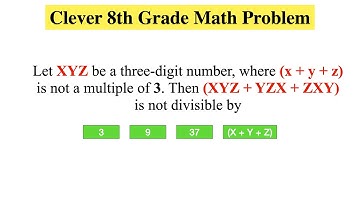 Clever 8th Grade Math Problem  || Math Puzzle || Math Problems